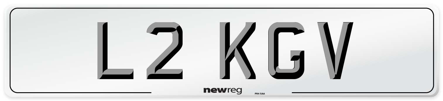 L2 KGV Number Plate from New Reg